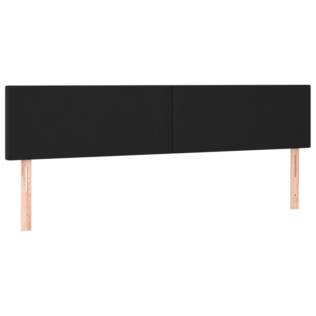 Kopfteile Schwarz 200x5x78/88 cm Kunstleder