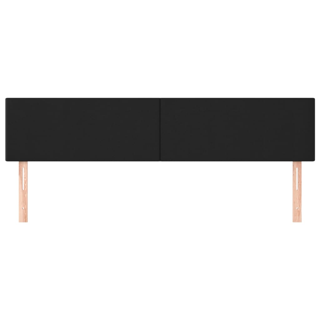 Kopfteile Schwarz 200x5x78/88 cm Kunstleder