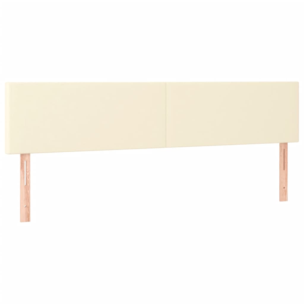 Kopfteile Creme 200x5x78/88 cm Kunstleder
