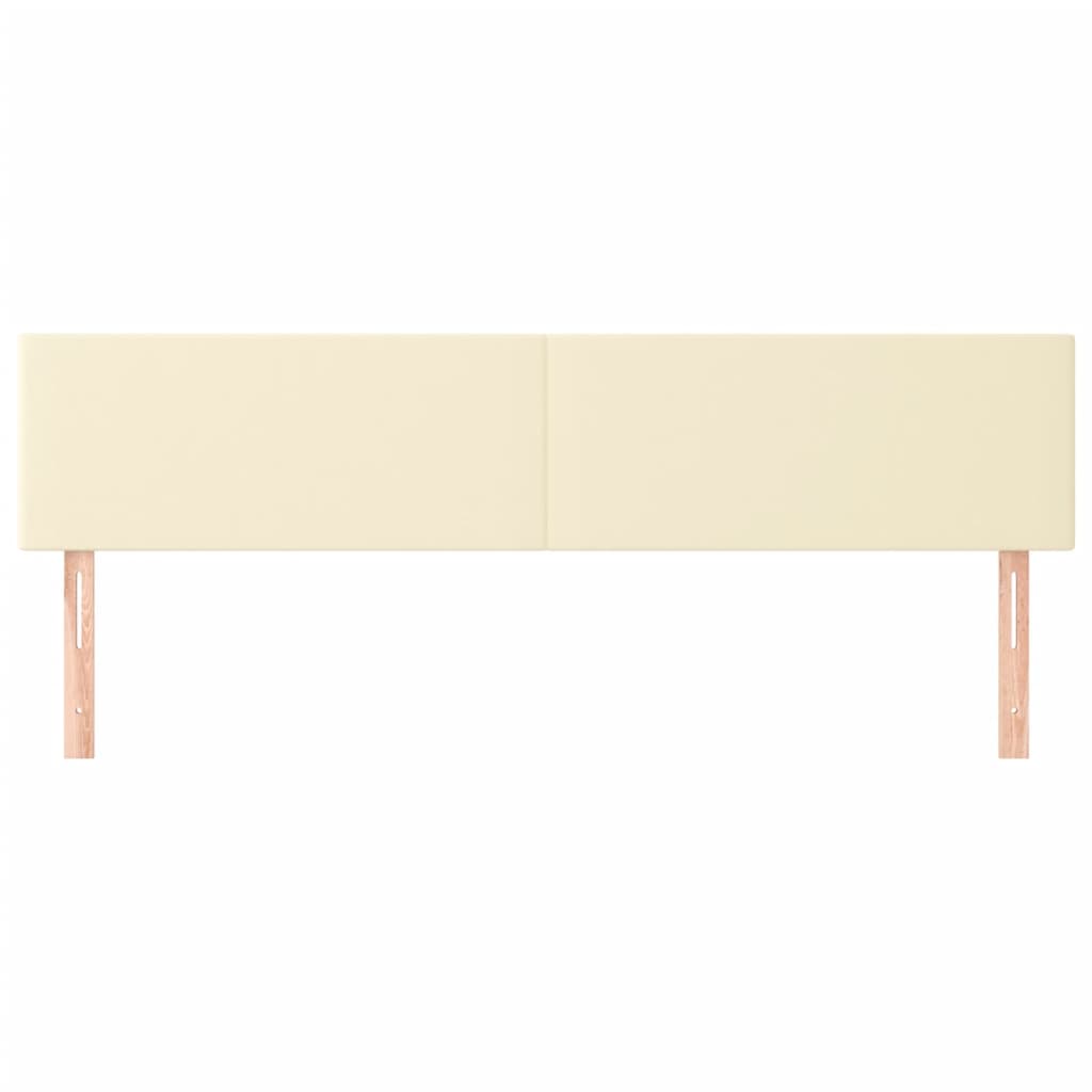 Kopfteile Creme 200x5x78/88 cm Kunstleder