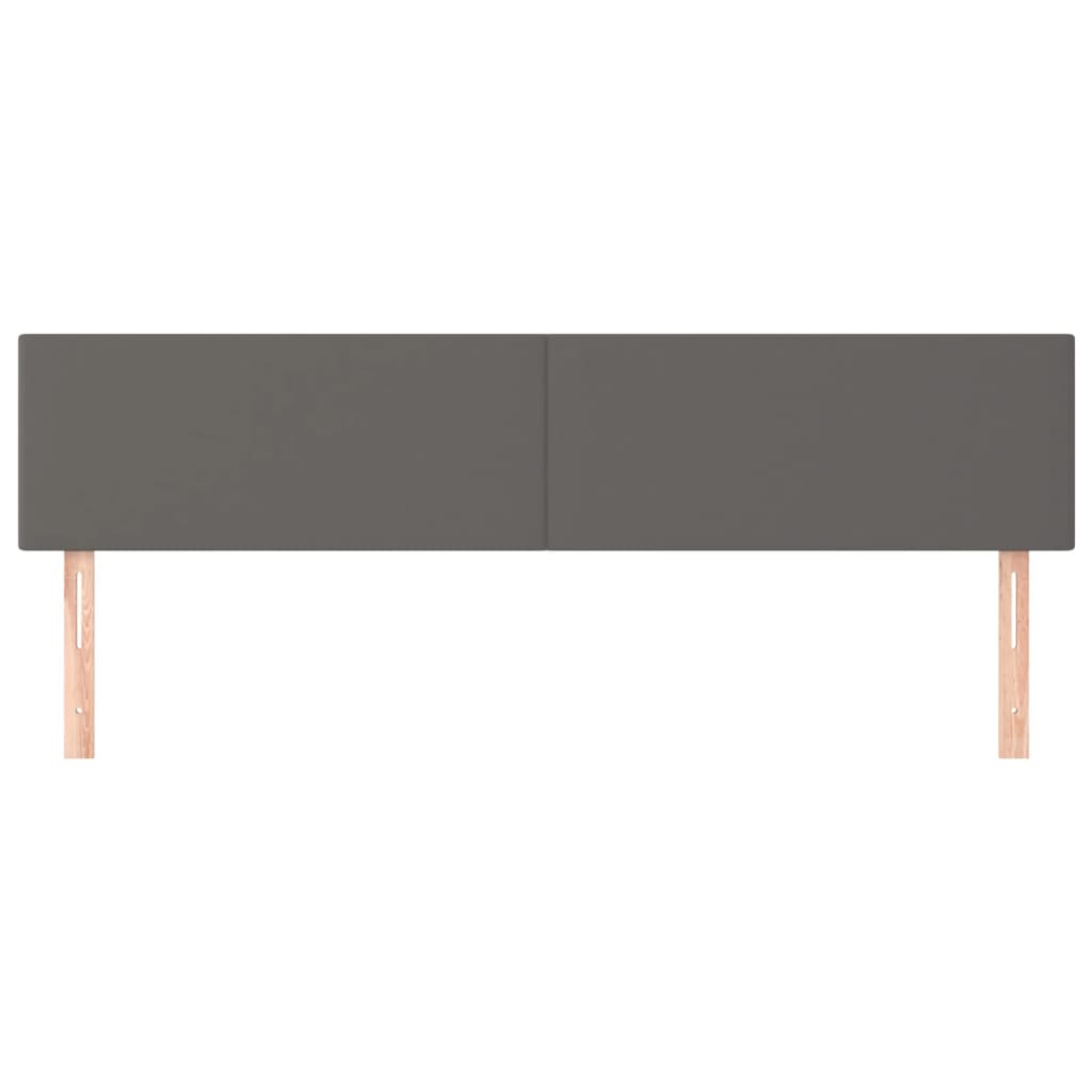 Kopfteile Grau 200x5x78/88 cm Kunstleder
