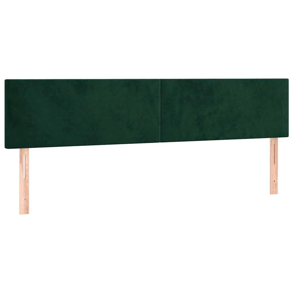 Kopfteile Dunkelgrün 200x5x78/88 cm Samt