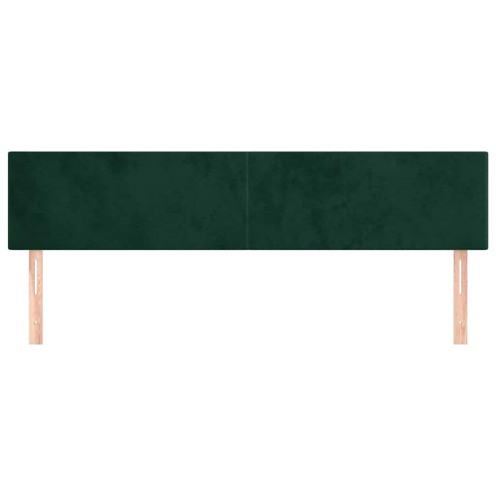 Kopfteile Dunkelgrün 200x5x78/88 cm Samt