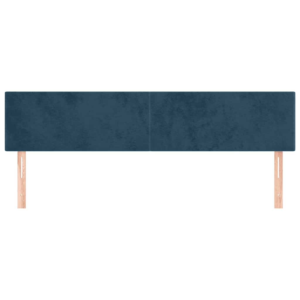 Kopfteile Dunkelblau 200x5x78/88 cm Samt