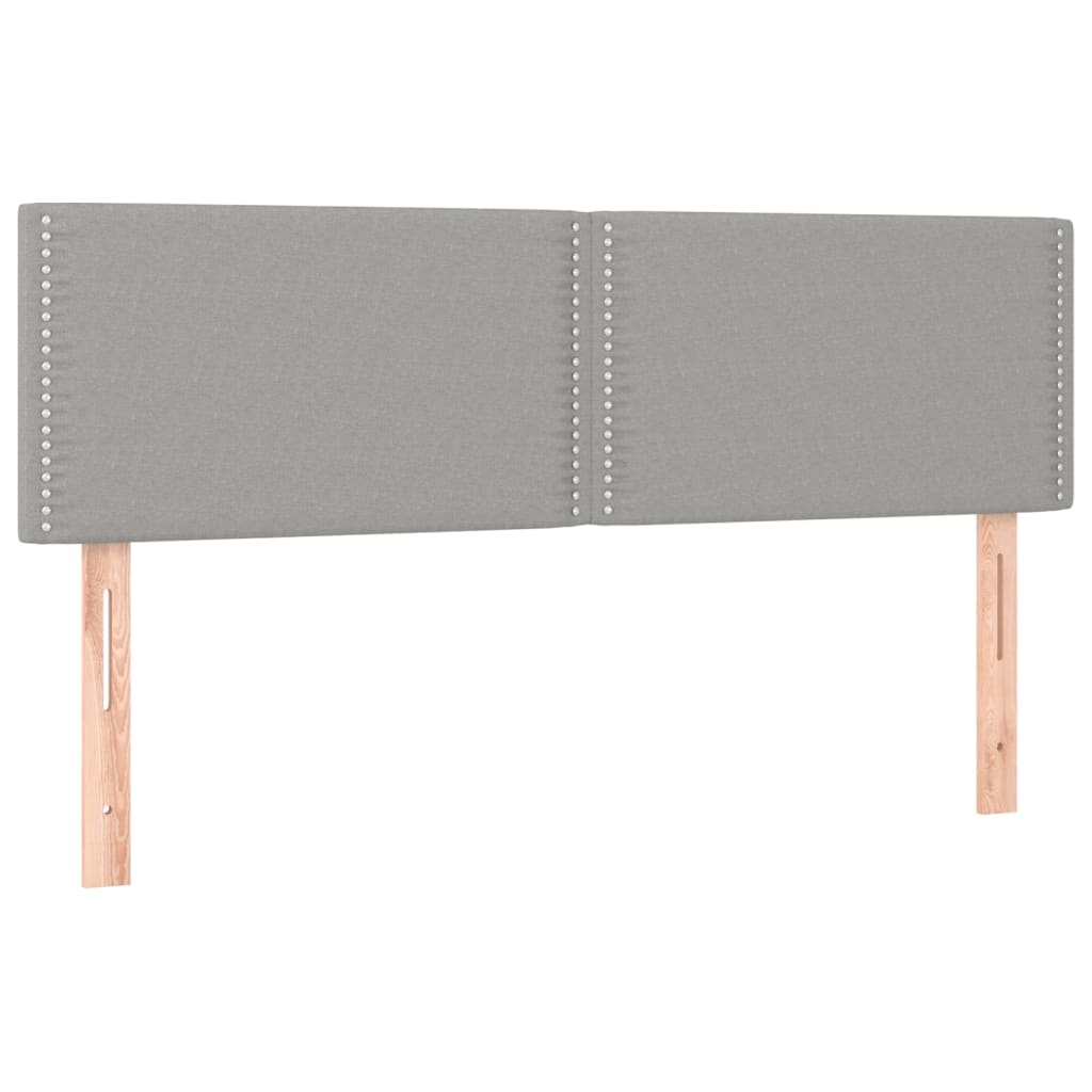 Kopfteile Hellgrau 144x5x78/88 cm Stoff