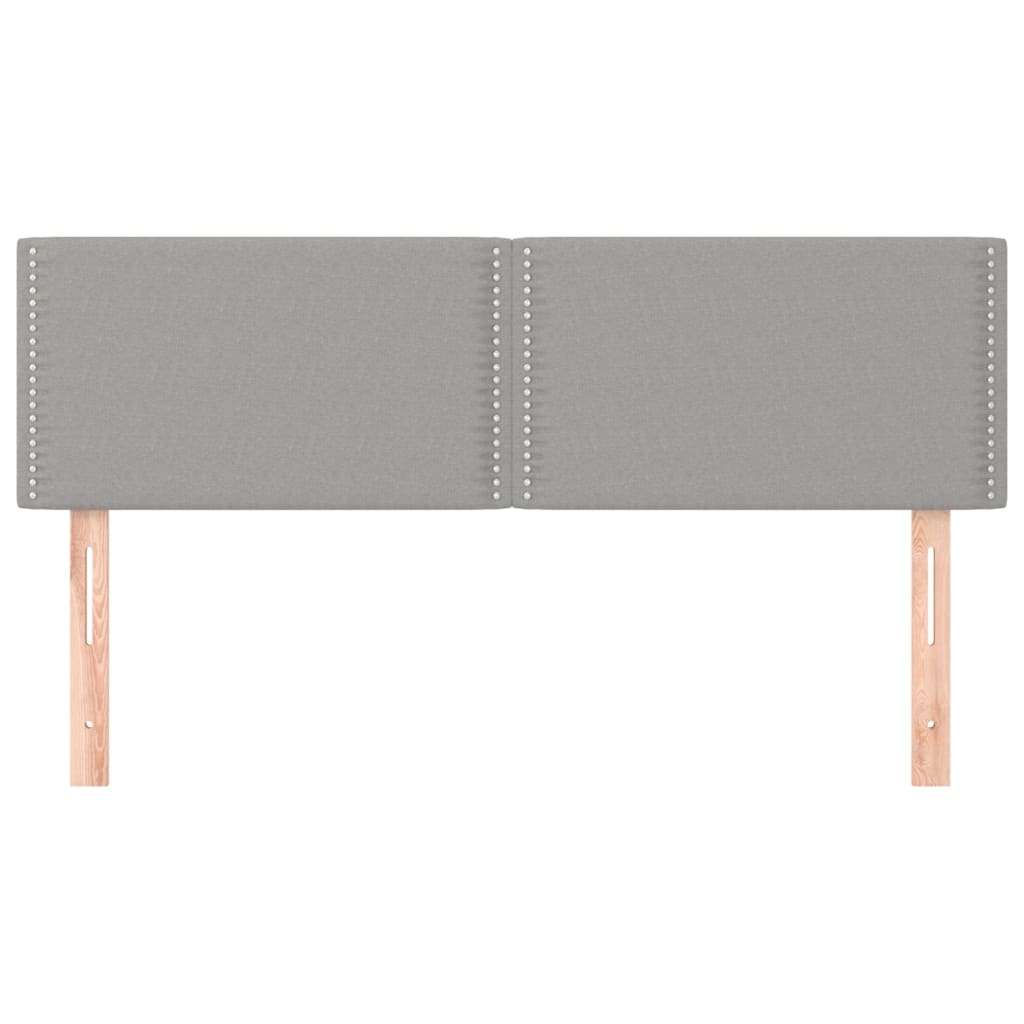 Kopfteile Hellgrau 144x5x78/88 cm Stoff