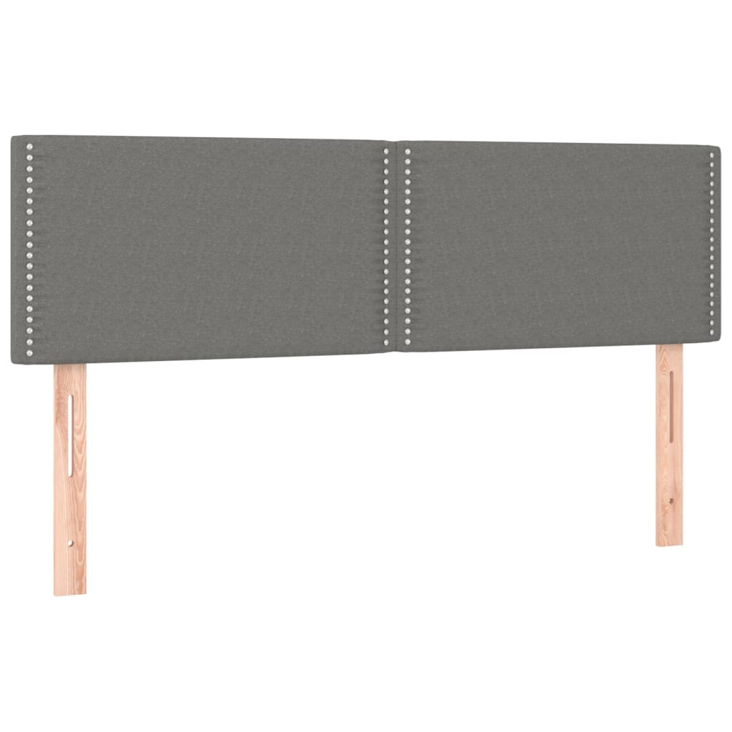 Kopfteile Dunkelgrau 144x5x78/88 cm Stoff