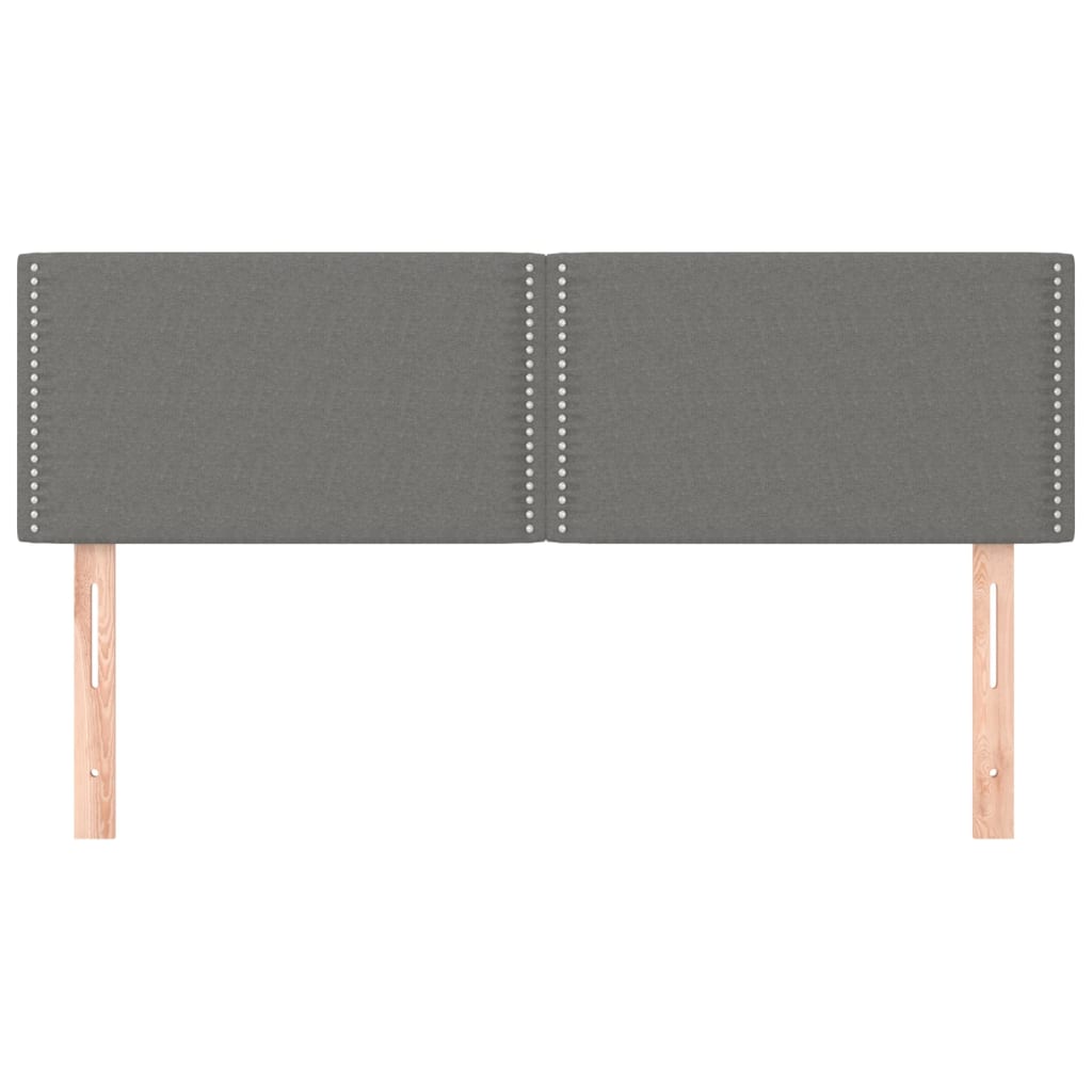 Kopfteile Dunkelgrau 144x5x78/88 cm Stoff