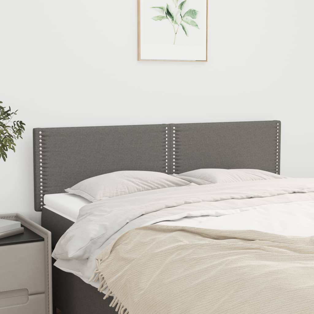 Kopfteile Dunkelgrau 144x5x78/88 cm Stoff