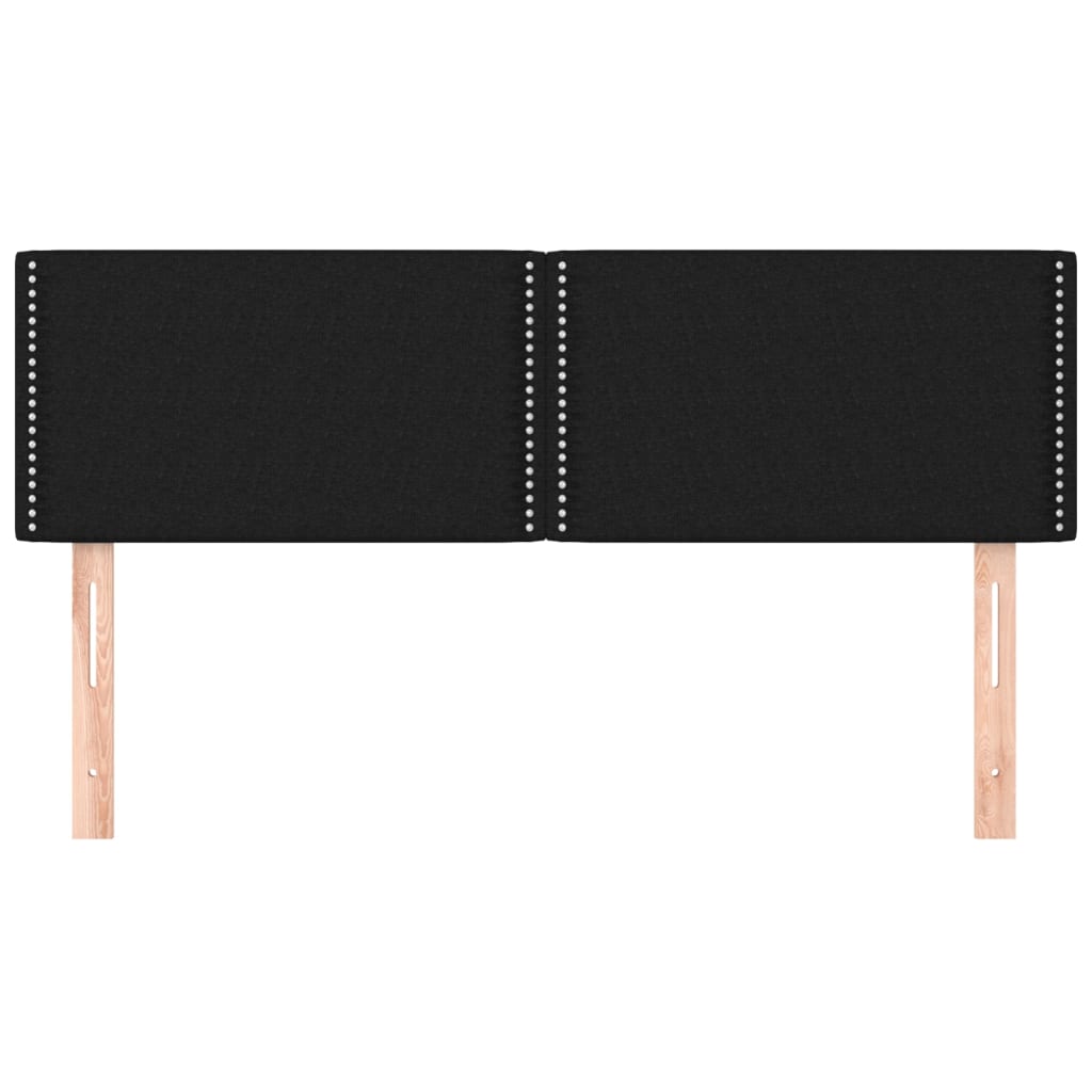 Kopfteile Schwarz 144x5x78/88 cm Stoff