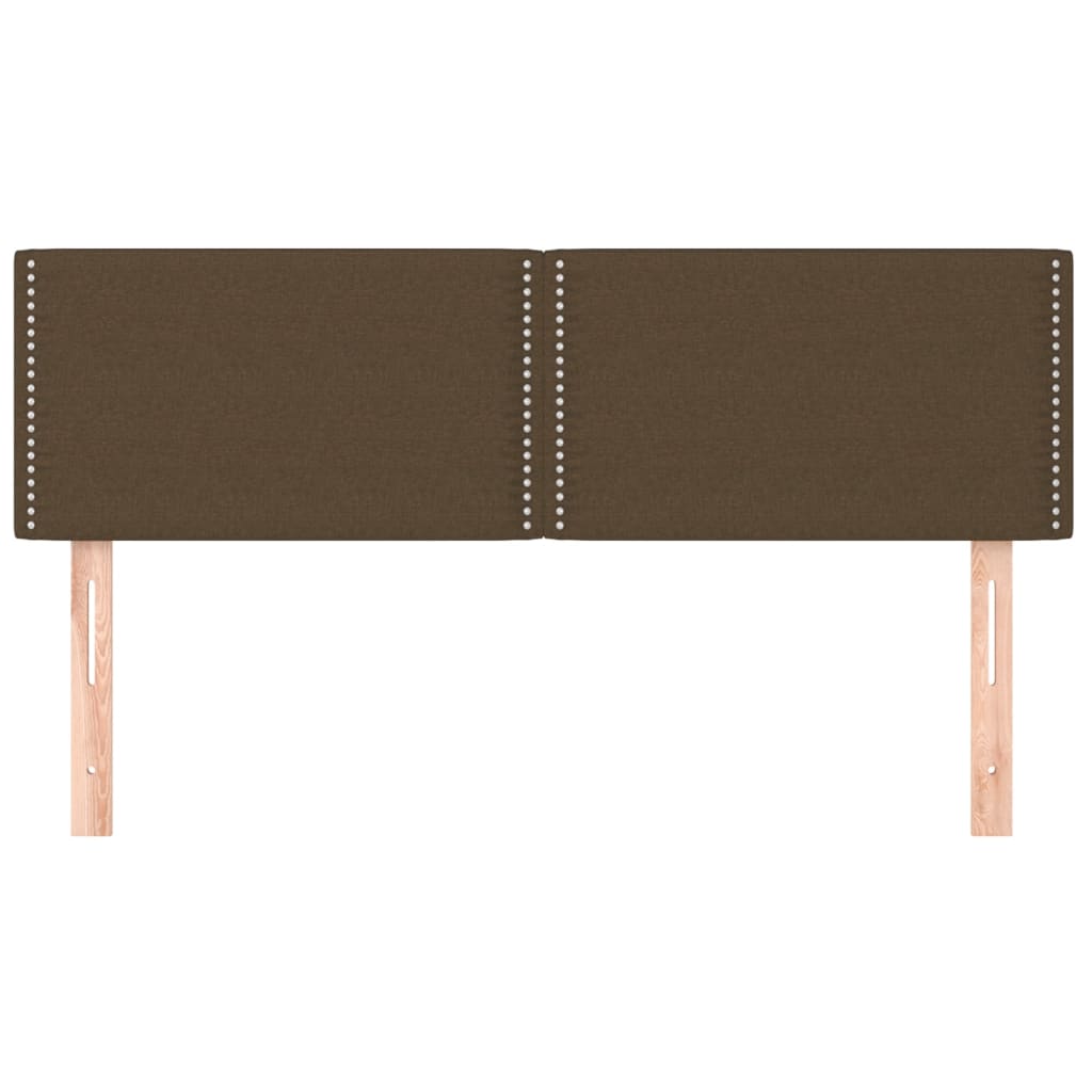 Kopfteile Dunkelbraun 144x5x78/88 cm Stoff