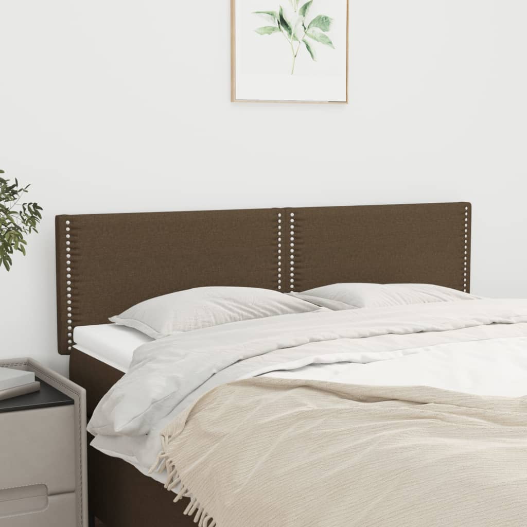 Kopfteile Dunkelbraun 144x5x78/88 cm Stoff