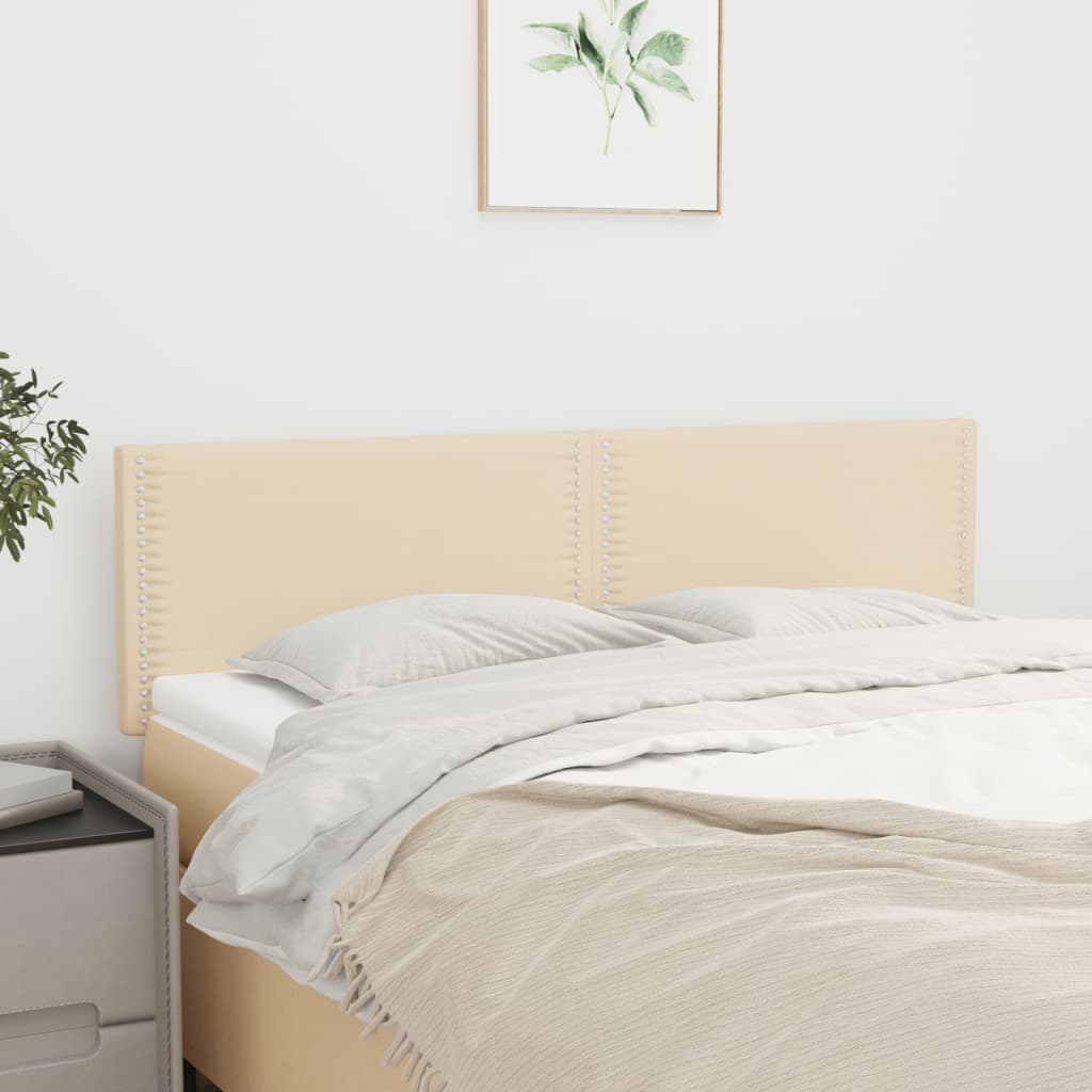 Kopfteile Creme 144x5x78/88 cm Stoff