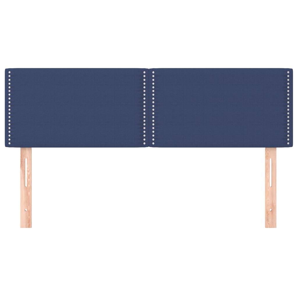 Kopfteile Blau 144x5x78/88 cm Stoff