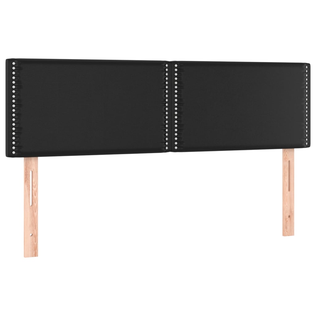 Kopfteile Schwarz 144x5x78/88 cm Kunstleder