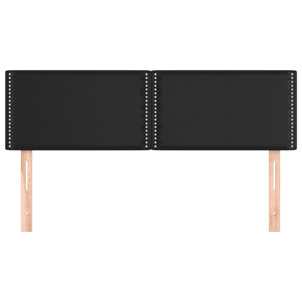 Kopfteile Schwarz 144x5x78/88 cm Kunstleder