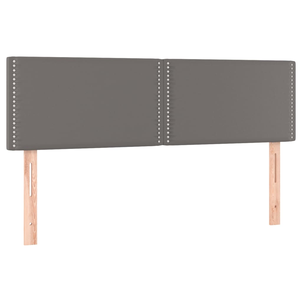 Kopfteile Grau 144x5x78/88 cm Kunstleder