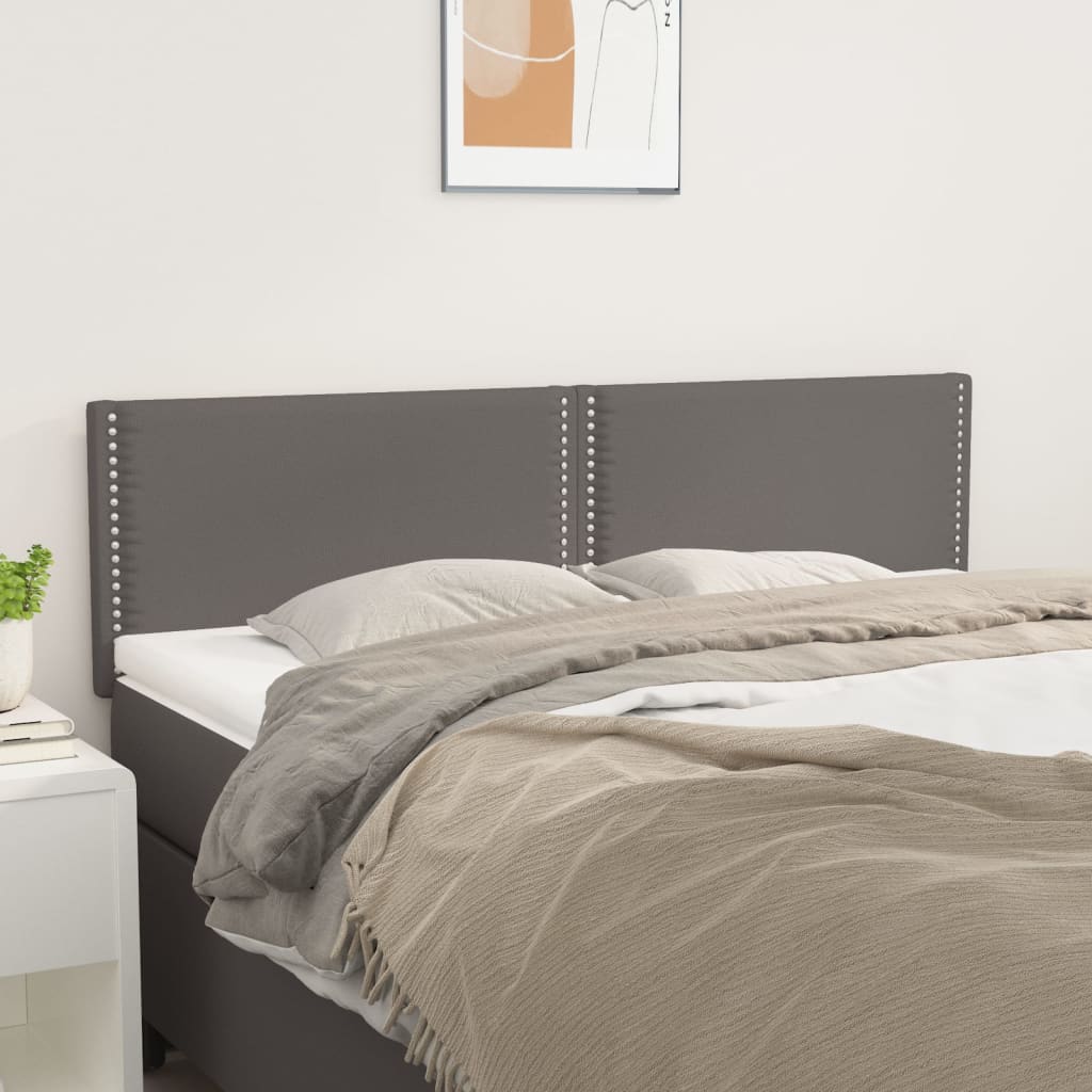 Kopfteile Grau 144x5x78/88 cm Kunstleder