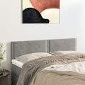 Kopfteile Hellgrau 144x5x78/88 cm Samt