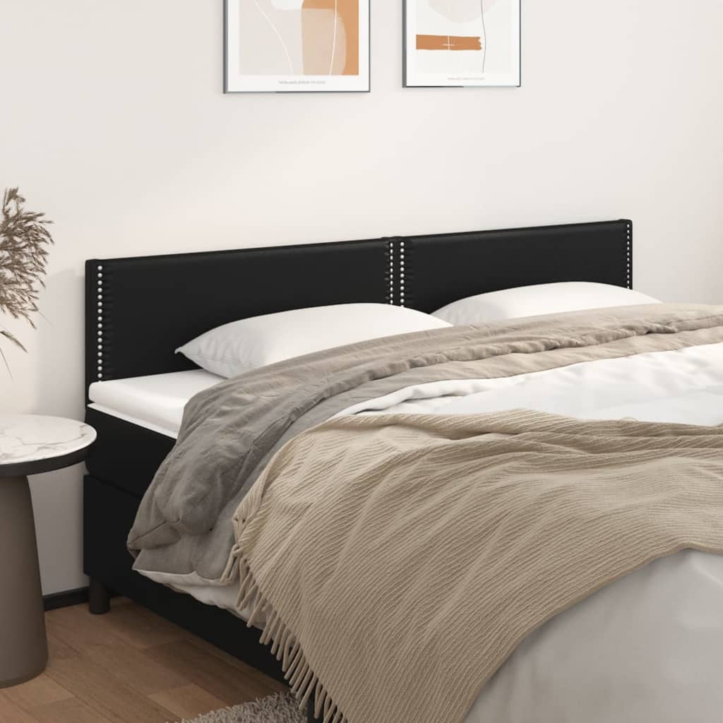 Kopfteile Schwarz 160x5x78/88 cm Kunstleder