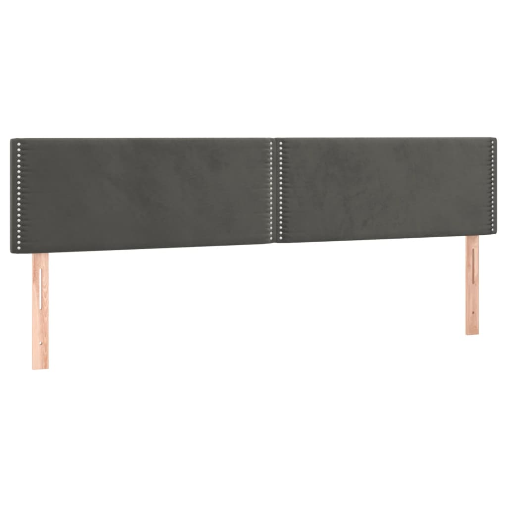 Kopfteile Dunkelgrau 160x5x78/88 cm Samt