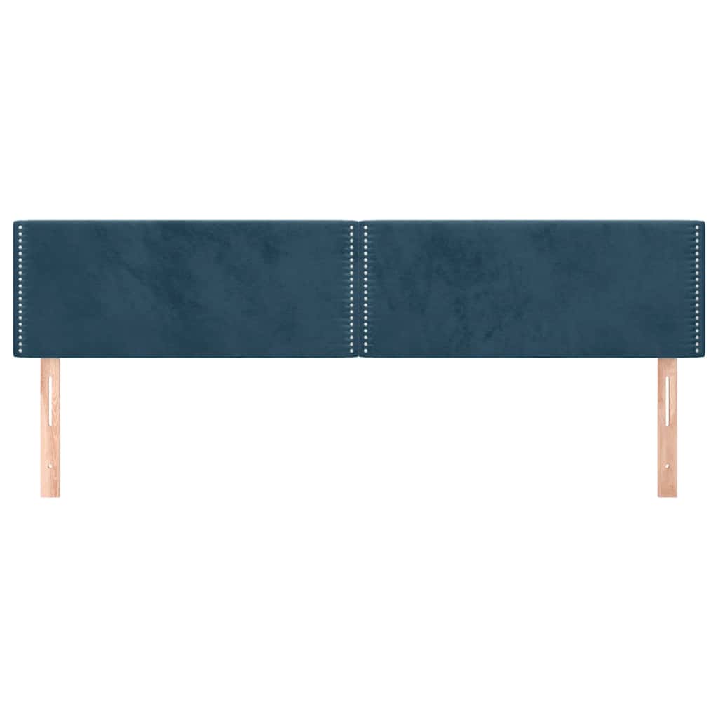 Kopfteile Dunkelblau 160x5x78/88 cm Samt