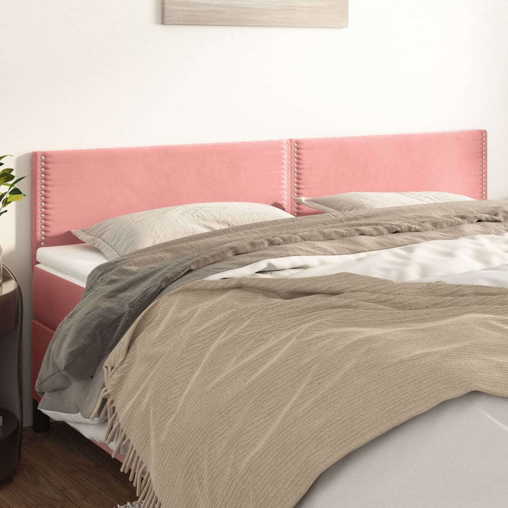 Kopfteile Rosa 160x5x78/88 cm Samt