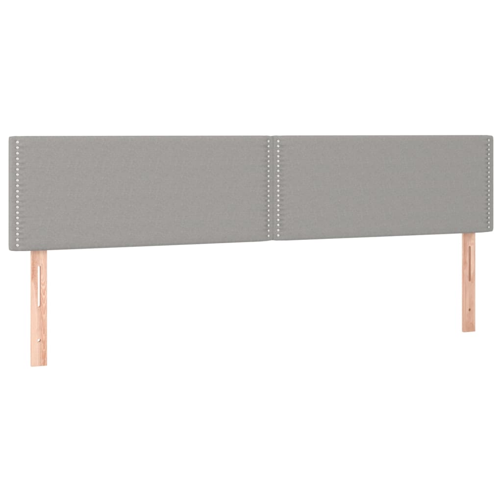 Kopfteile Hellgrau 180x5x78/88 cm Stoff