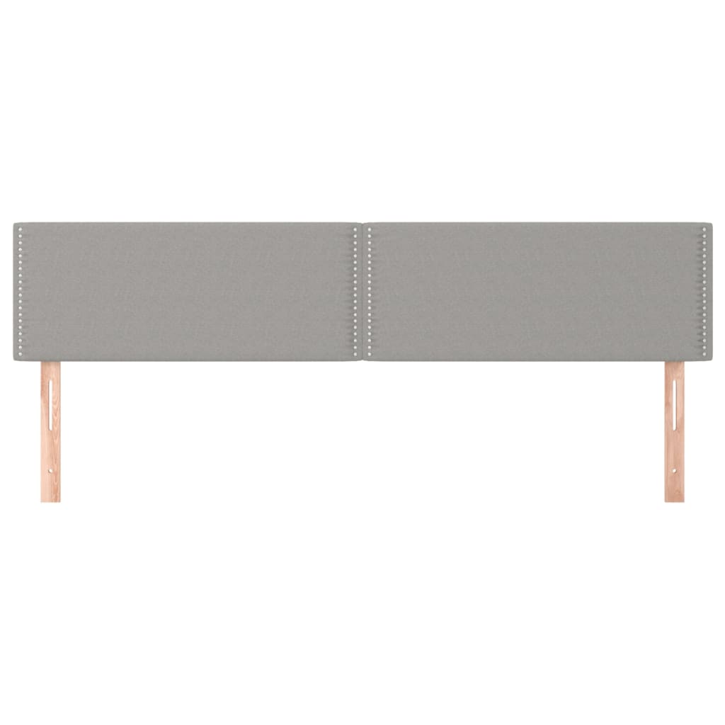 Kopfteile Hellgrau 180x5x78/88 cm Stoff