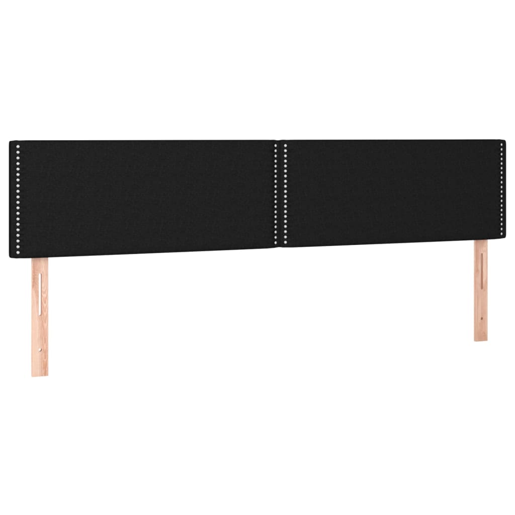 Kopfteile Schwarz 180x5x78/88 cm Stoff