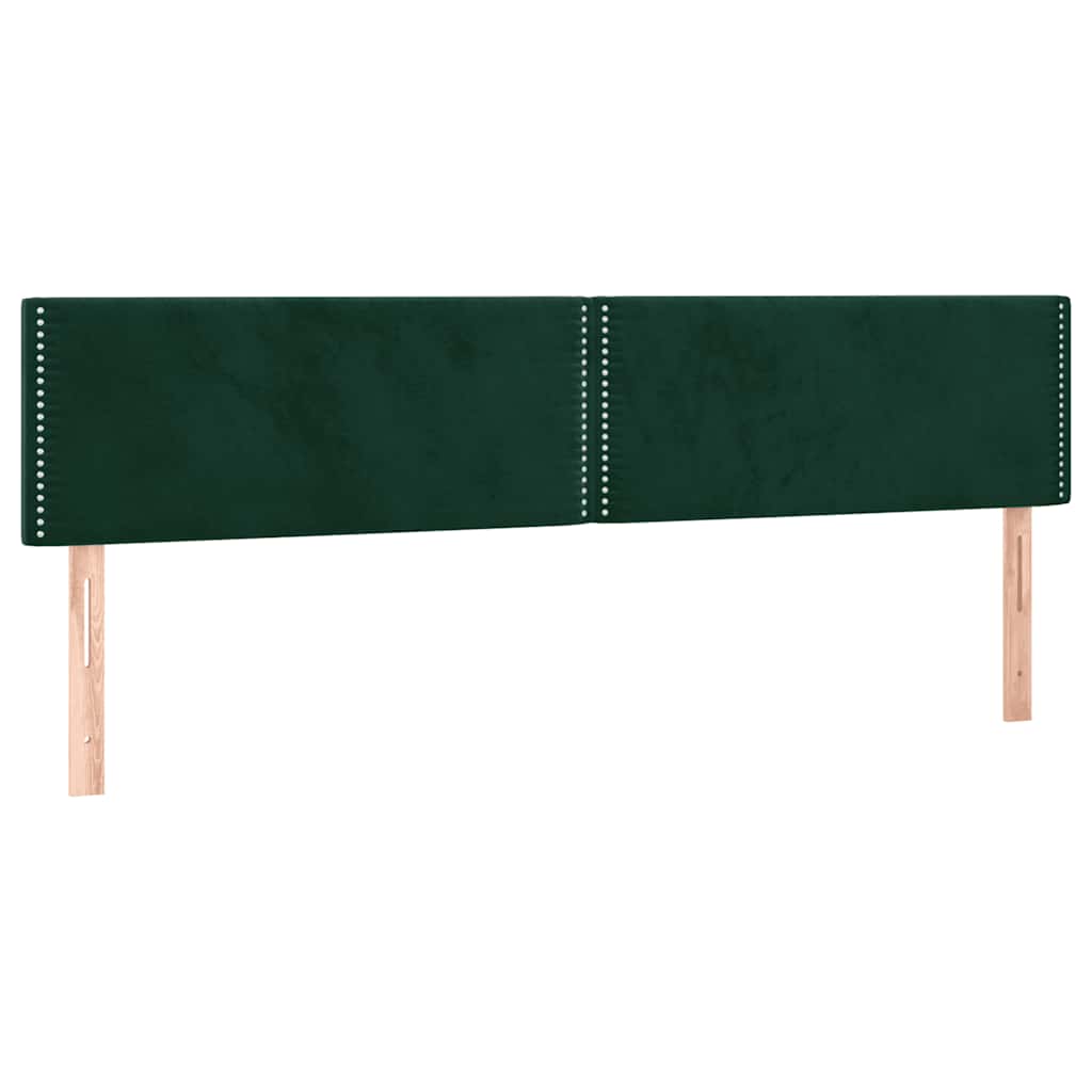 Kopfteile Dunkelgrün 180x5x78/88 cm Samt