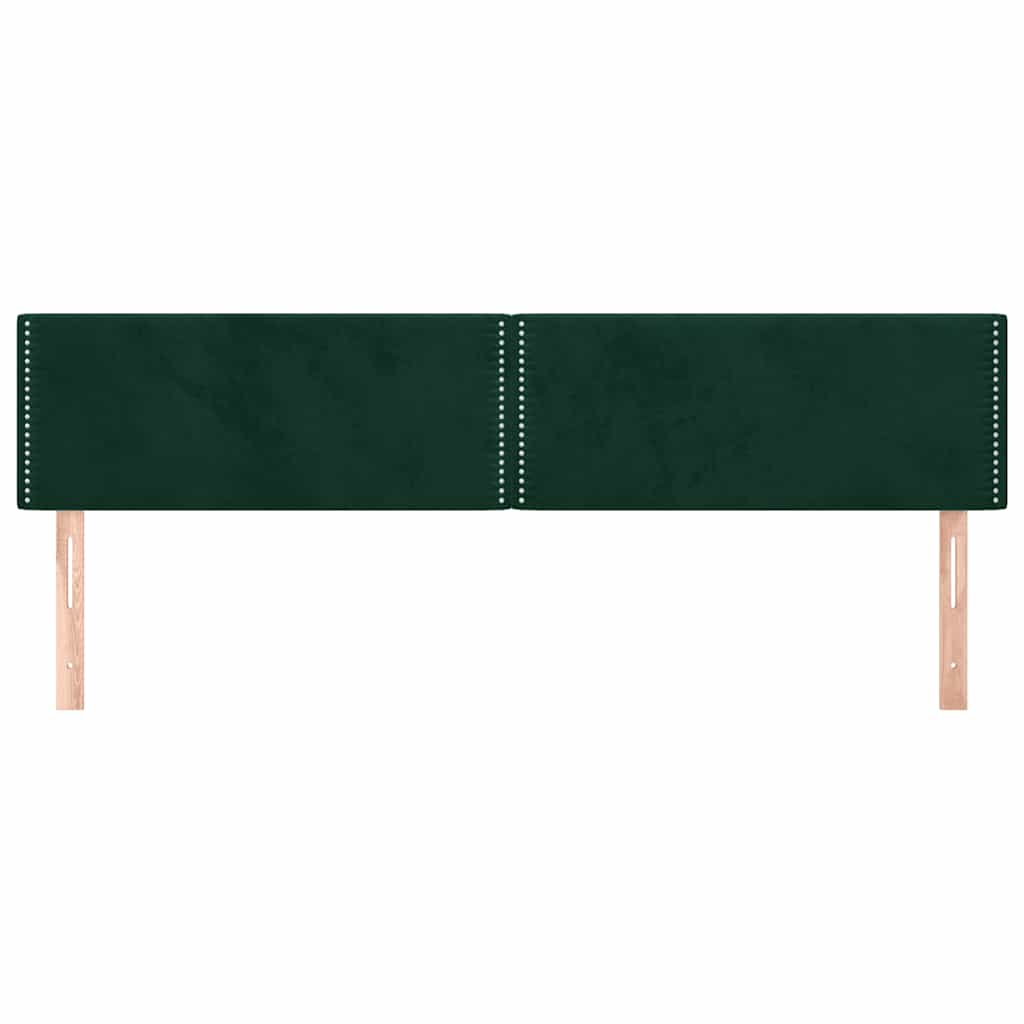 Kopfteile Dunkelgrün 180x5x78/88 cm Samt