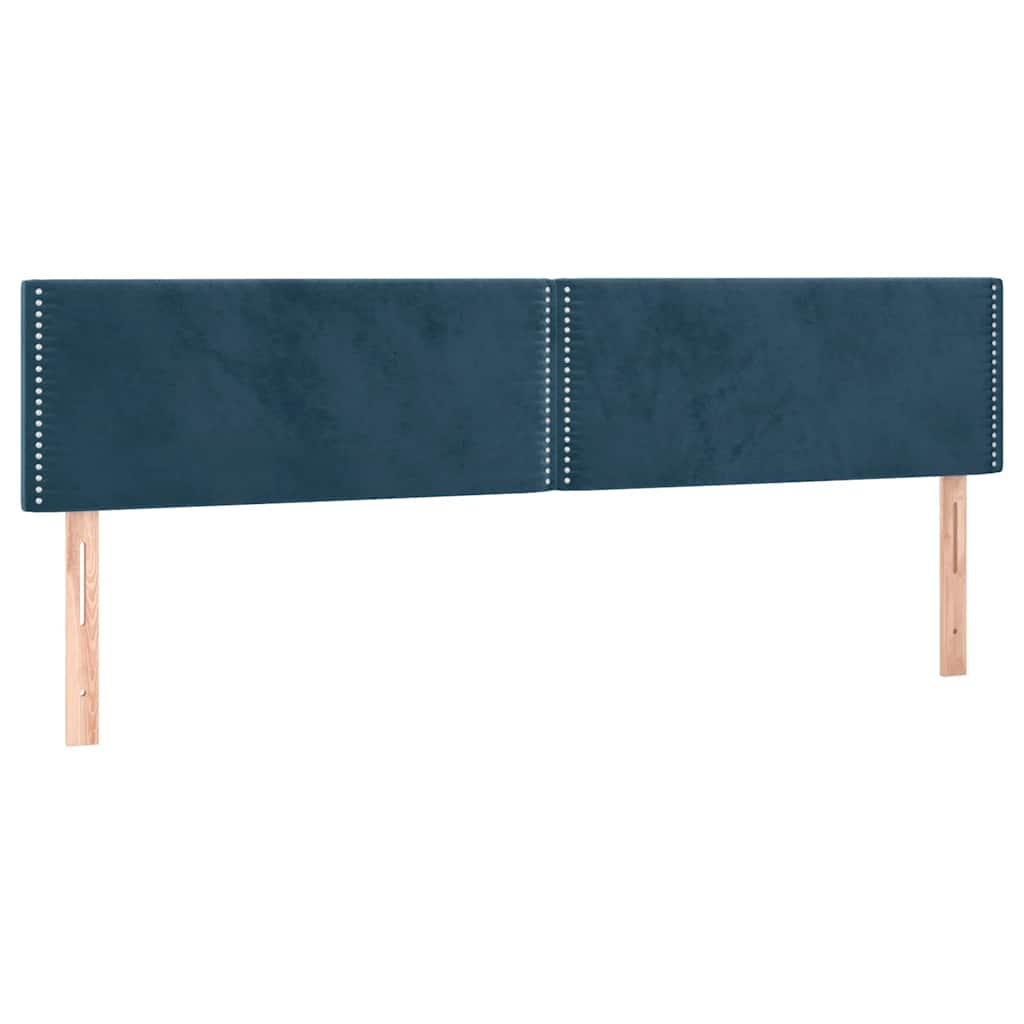 Kopfteile Dunkelblau 180x5x78/88 cm Samt