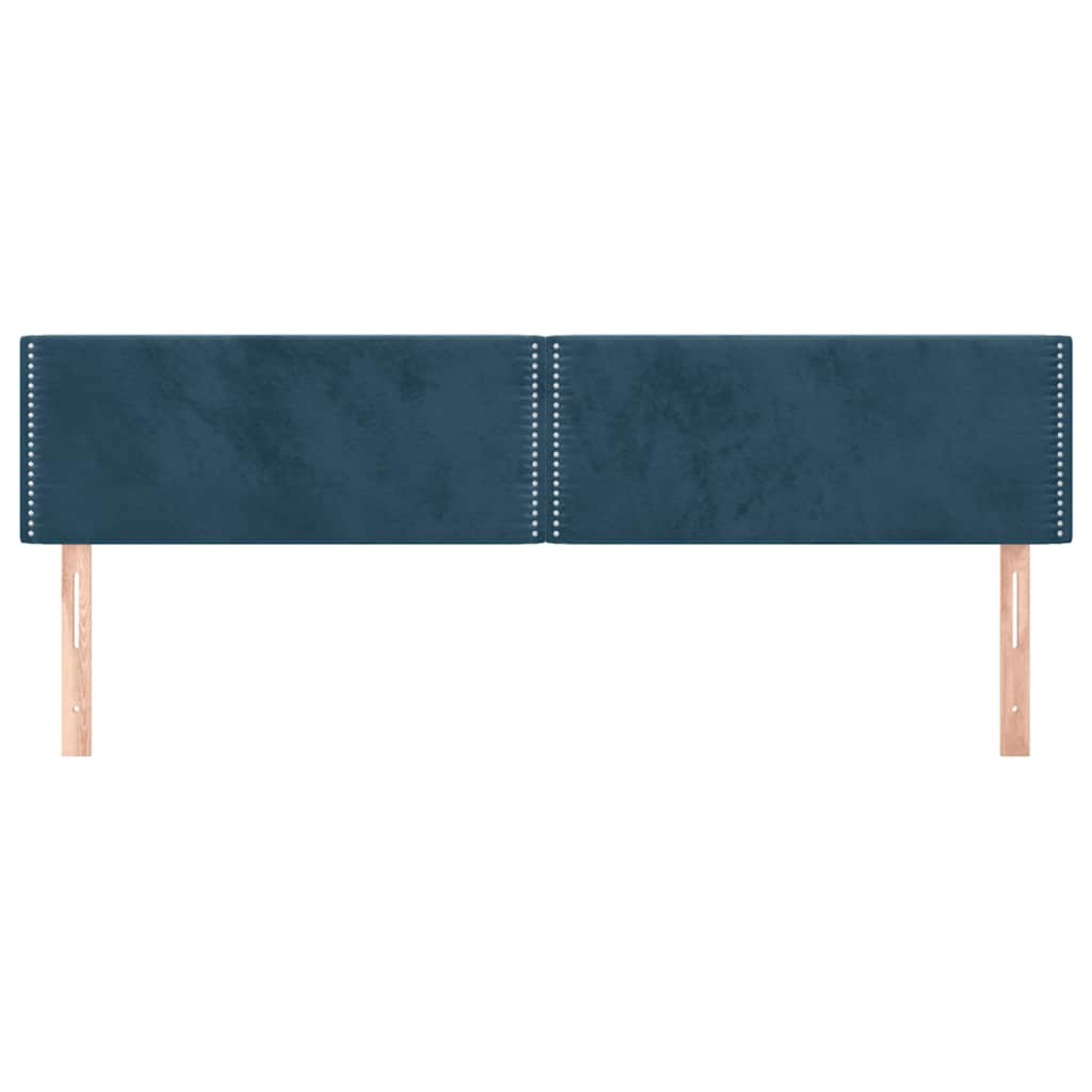 Kopfteile Dunkelblau 180x5x78/88 cm Samt