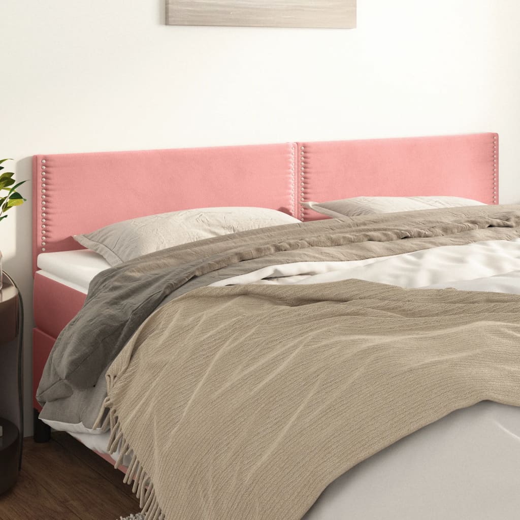 Kopfteile Rosa 180x5x78/88 cm Samt