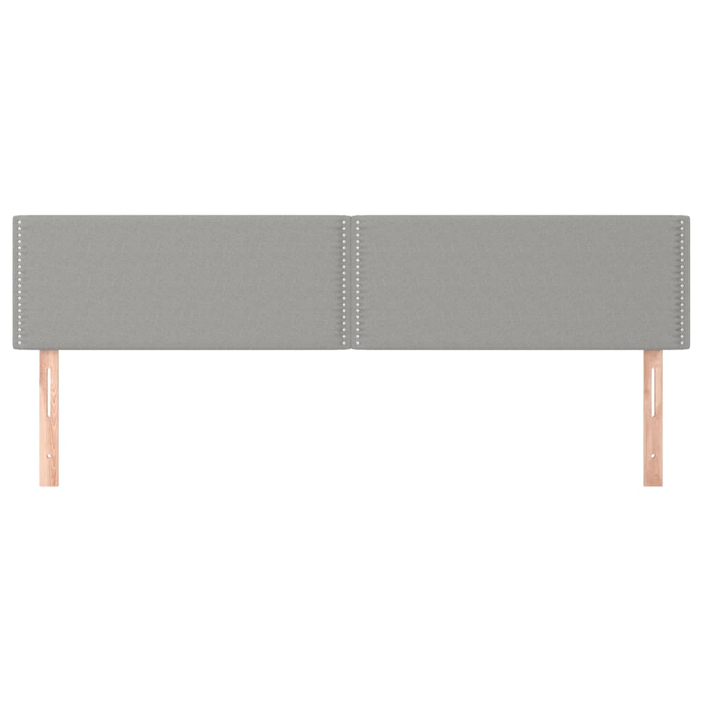 Kopfteile Hellgrau 200x5x78/88 cm Stoff