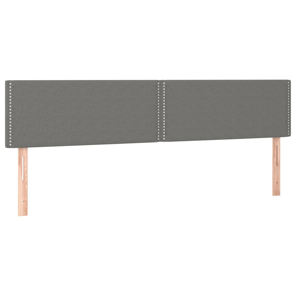 Kopfteile Dunkelgrau 200x5x78/88 cm Stoff