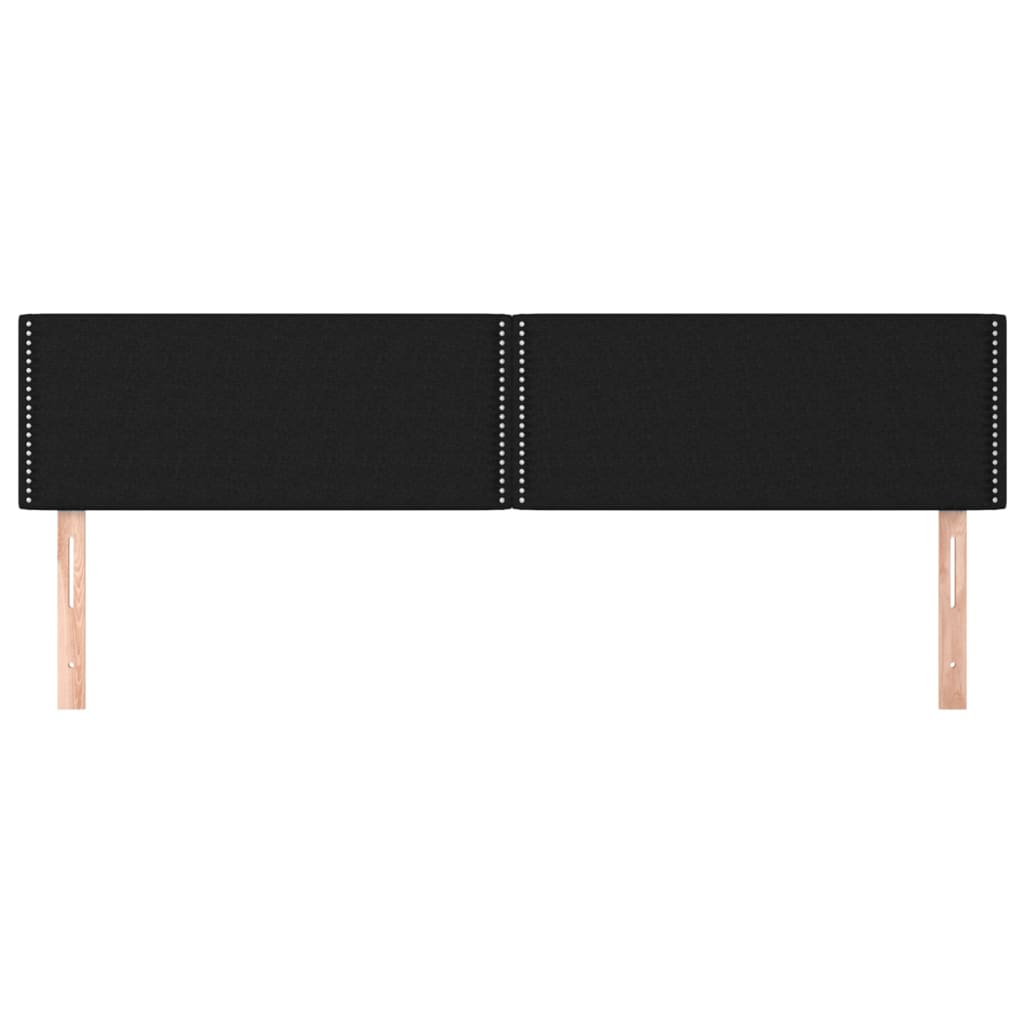 Kopfteile Schwarz 200x5x78/88 cm Stoff