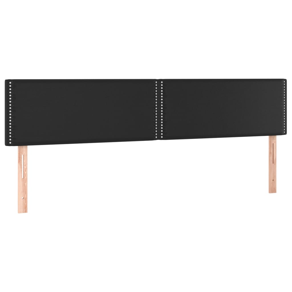 Kopfteile Schwarz 200x5x78/88 cm Kunstleder
