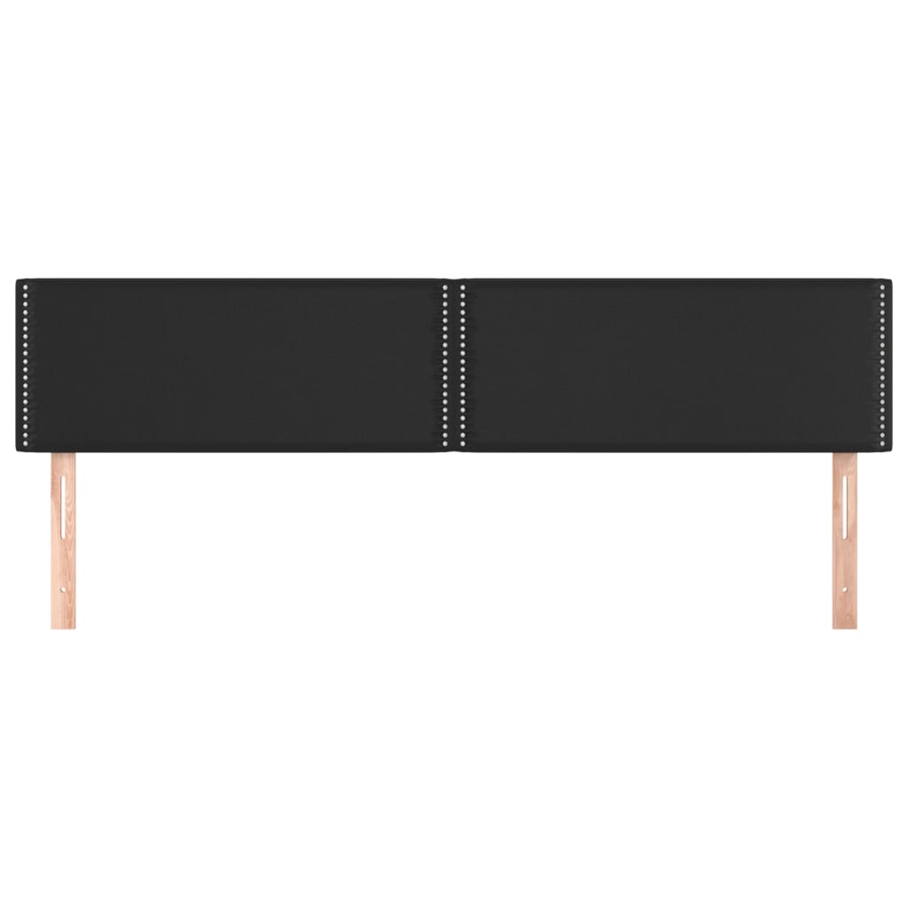 Kopfteile Schwarz 200x5x78/88 cm Kunstleder