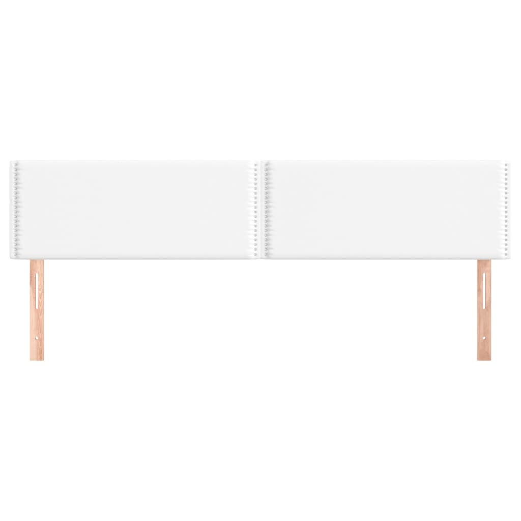 Kopfteile Weiß 200x5x78/88 cm Kunstleder