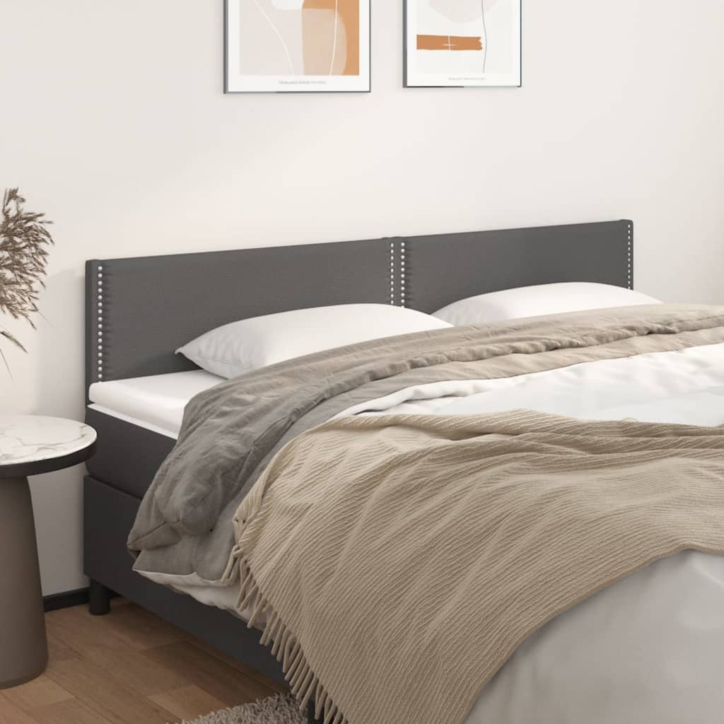 Kopfteile Grau 200x5x78/88 cm Kunstleder