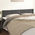 Kopfteile Dunkelgrau 200x5x78/88 cm Samt