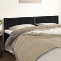 Kopfteile Schwarz 200x5x78/88 cm Samt