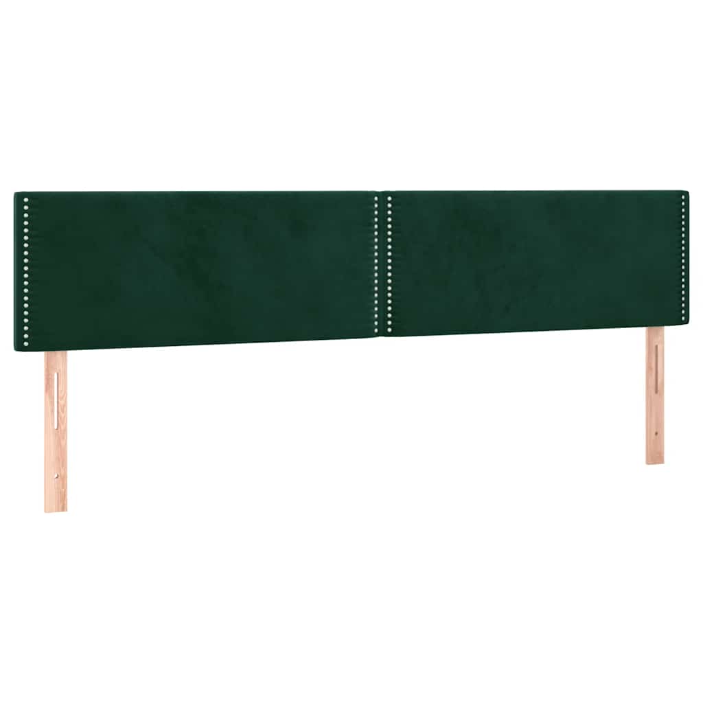 Kopfteile Dunkelgrün 200x5x78/88 cm Samt