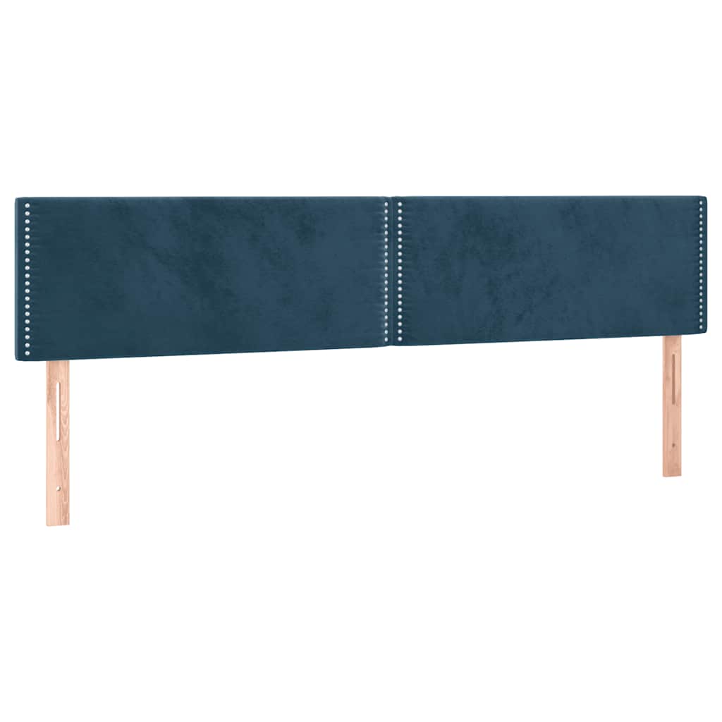 Kopfteile Dunkelblau 200x5x78/88 cm Samt