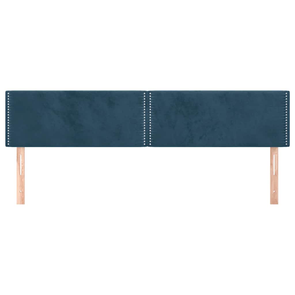 Kopfteile Dunkelblau 200x5x78/88 cm Samt