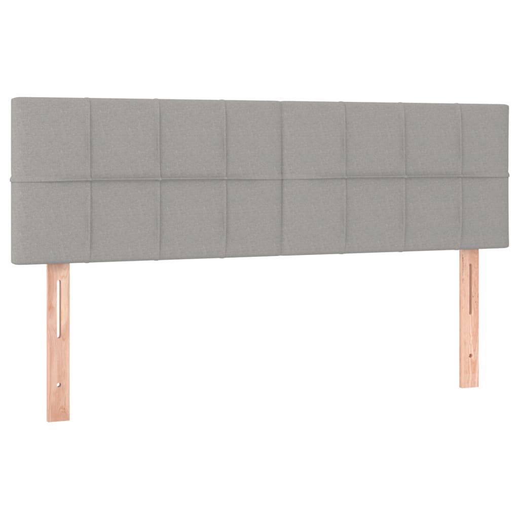 Kopfteile Hellgrau 144x5x78/88 cm Stoff