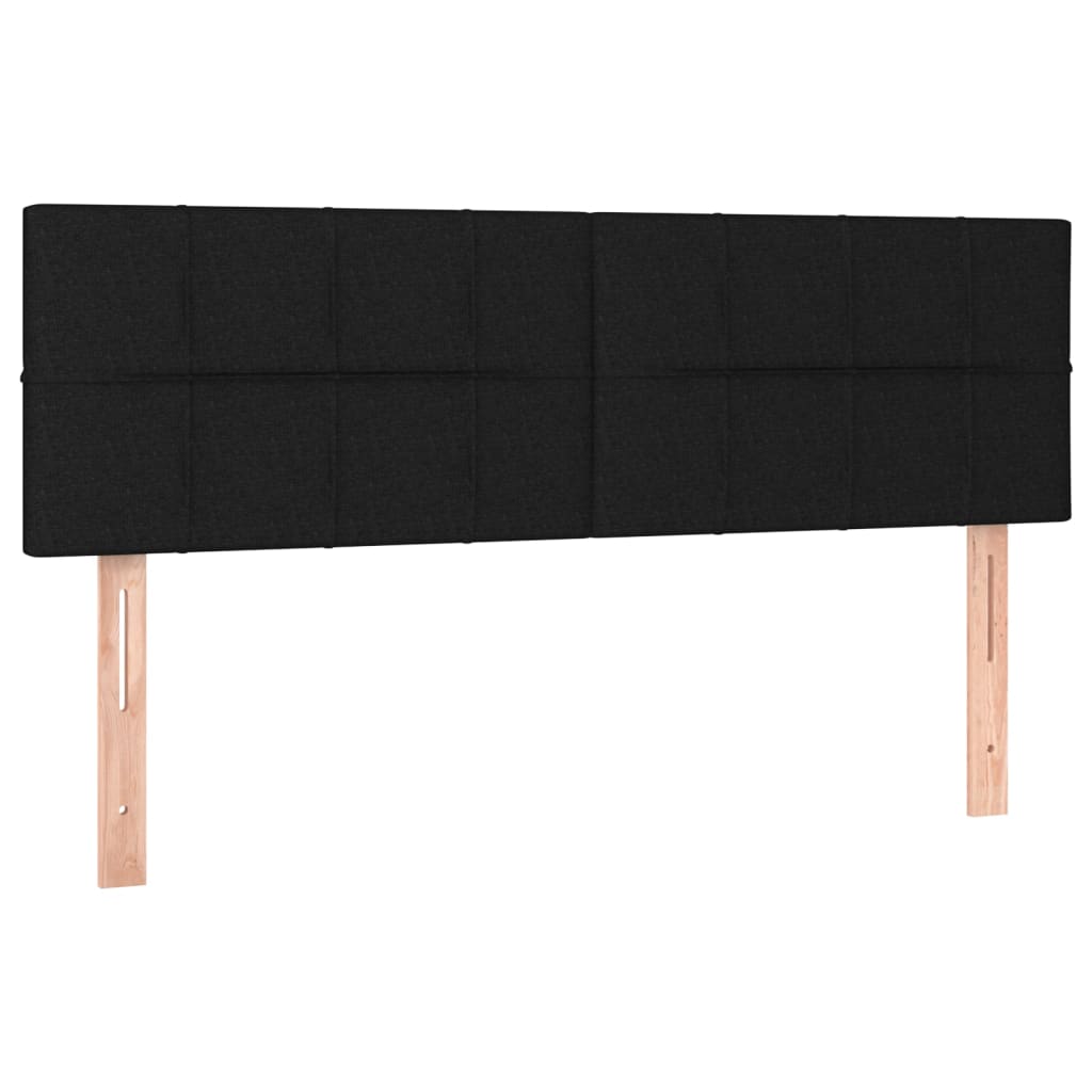 Kopfteile Schwarz 144x5x78/88 cm Stoff