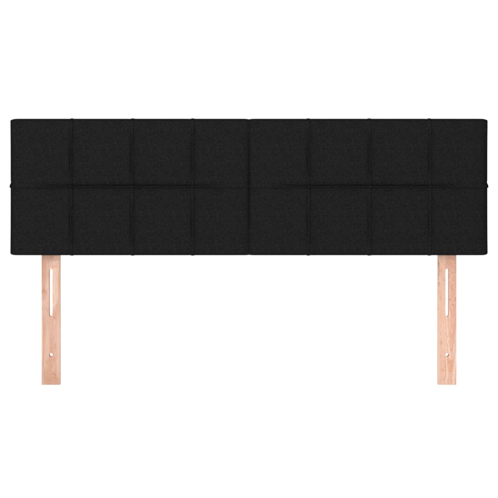 Kopfteile Schwarz 144x5x78/88 cm Stoff
